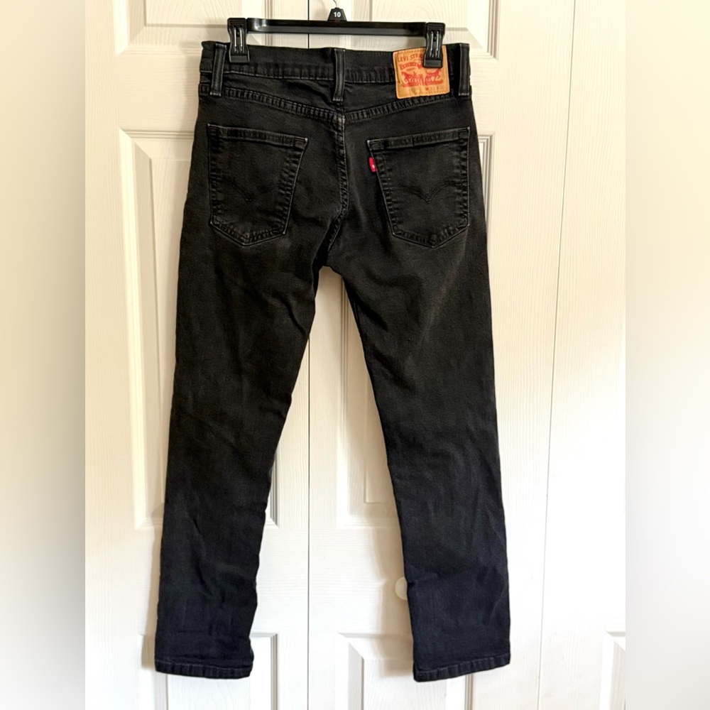 Levi's Black Slim Straight Jeans with Signature Red Tab
